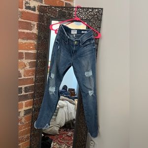 FRAME denim skinny ripped jeans